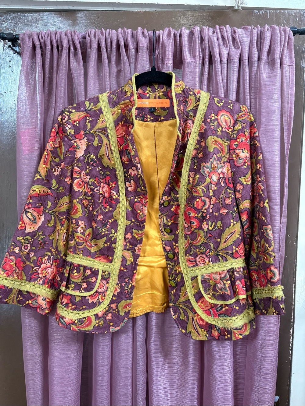 Designer Cynthia Steffe Structured Patterned Jacket